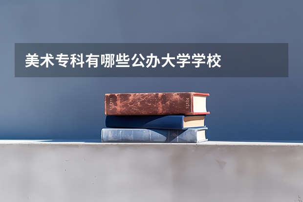 美术专科有哪些公办大学学校