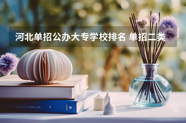 河北单招公办大专学校排名 单招二类最好的学校