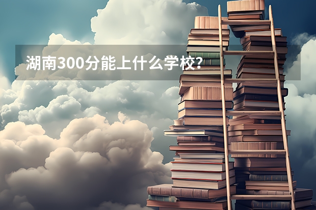 湖南300分能上什么学校？