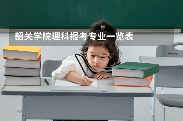 韶关学院理科报考专业一览表