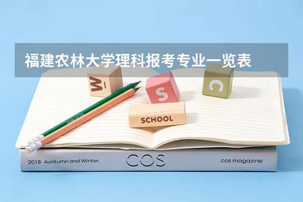 福建农林大学理科报考专业一览表