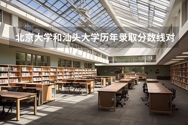 北京大学和汕头大学历年录取分数线对比