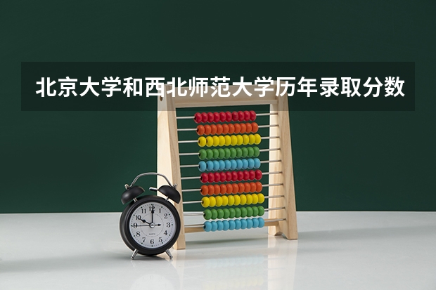 北京大学和西北师范大学历年录取分数线对比