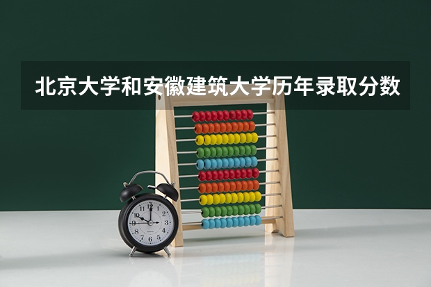 北京大学和安徽建筑大学历年录取分数线对比
