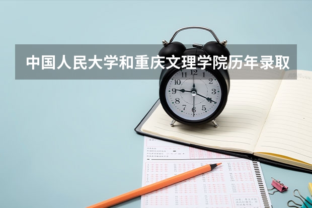 中国人民大学和重庆文理学院历年录取分数线对比