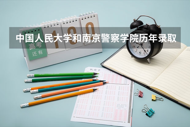 中国人民大学和南京警察学院历年录取分数线对比