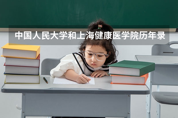 中国人民大学和上海健康医学院历年录取分数线对比