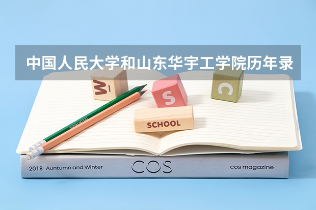 中国人民大学和山东华宇工学院历年录取分数线对比