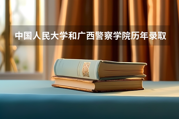 中国人民大学和广西警察学院历年录取分数线对比