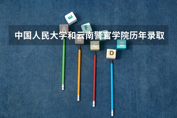 中国人民大学和云南警官学院历年录取分数线对比