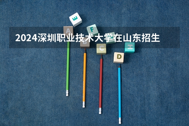 2024深圳职业技术大学在山东招生计划一览表