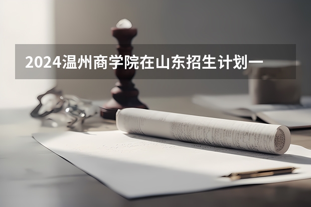 2024温州商学院在山东招生计划一览表