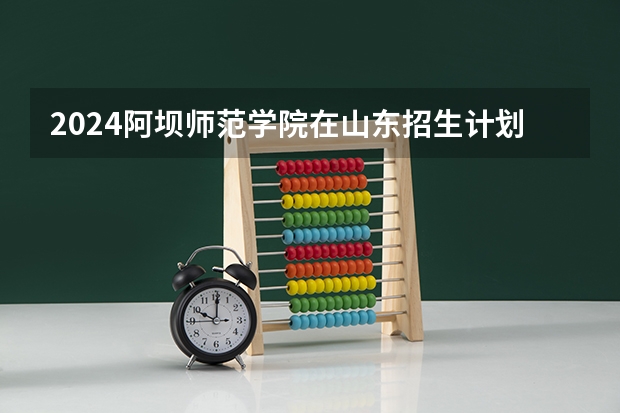 2024阿坝师范学院在山东招生计划一览表