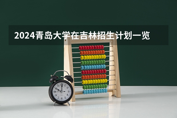 2024青岛大学在吉林招生计划一览表