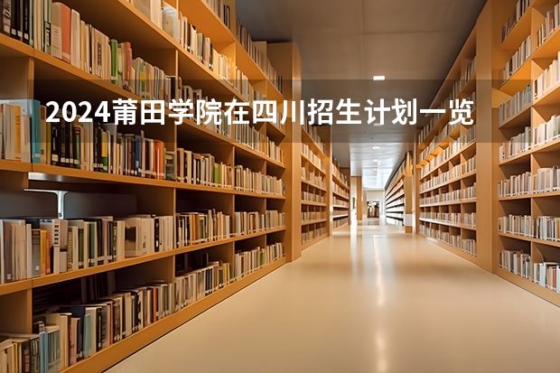 2024莆田学院在四川招生计划一览表