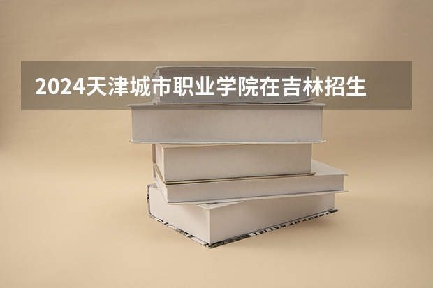 2024天津城市职业学院在吉林招生计划一览表