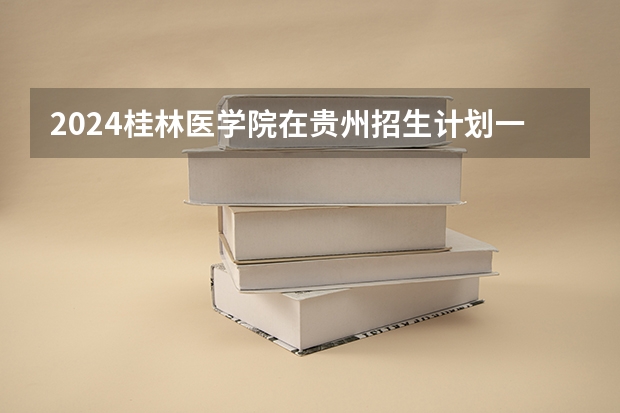 2024桂林医学院在贵州招生计划一览表