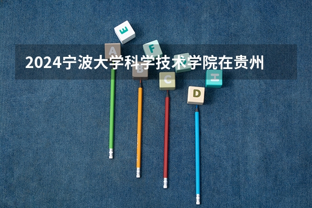 2024宁波大学科学技术学院在贵州招生计划一览表