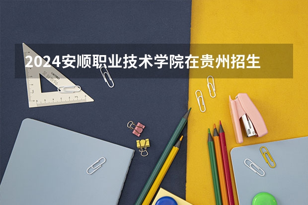 2024安顺职业技术学院在贵州招生计划一览表