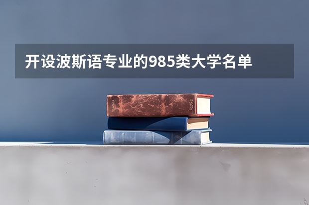 开设波斯语专业的985类大学名单