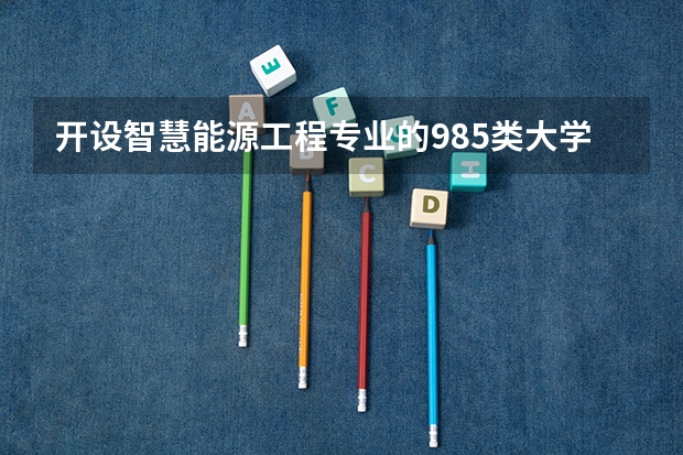 开设智慧能源工程专业的985类大学名单
