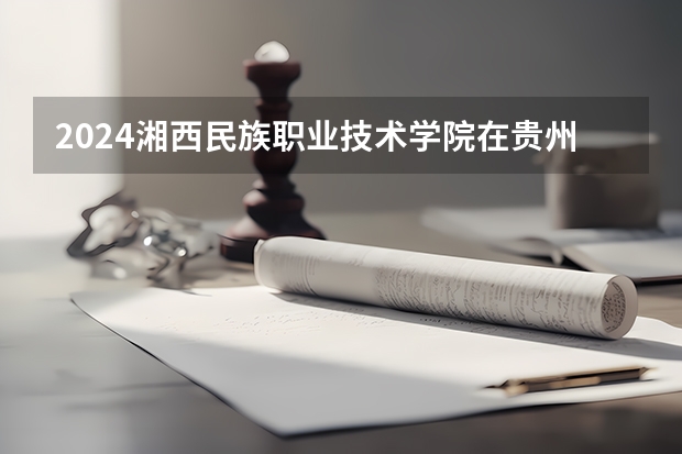 2024湘西民族职业技术学院在贵州招生计划一览表