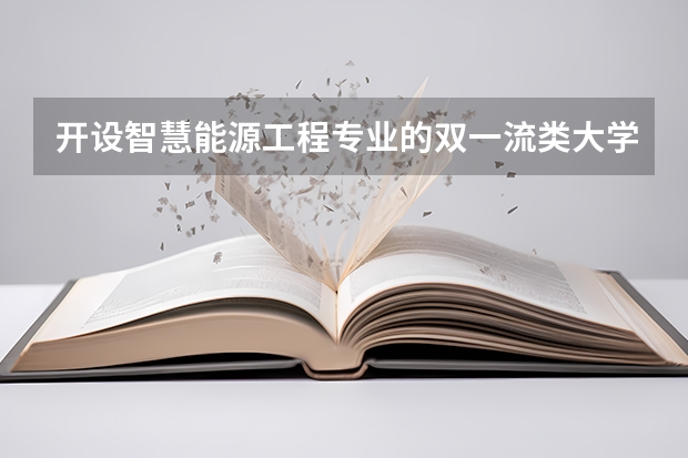 开设智慧能源工程专业的双一流类大学名单