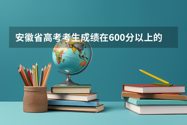 安徽省高考考生成绩在600分以上的有多少人