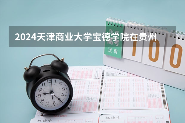 2024天津商业大学宝德学院在贵州招生计划一览表