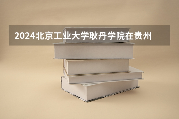 2024北京工业大学耿丹学院在贵州招生计划一览表