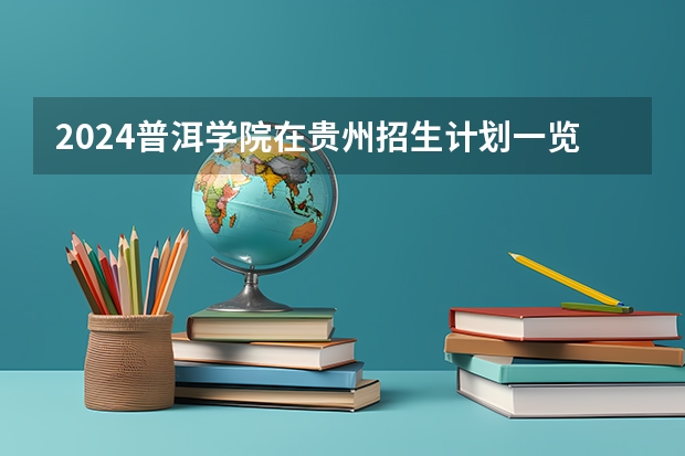2024普洱学院在贵州招生计划一览表