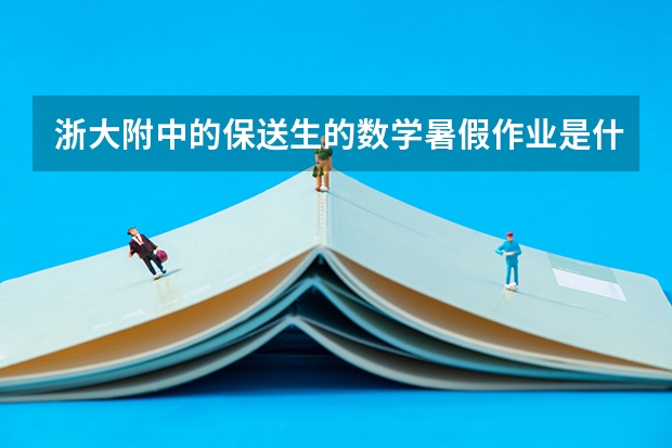 浙大附中的保送生的数学暑假作业是什么？