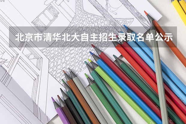 北京市清华北大自主招生录取名单公示！共人！（湖南工业大学本专科生招生章程）