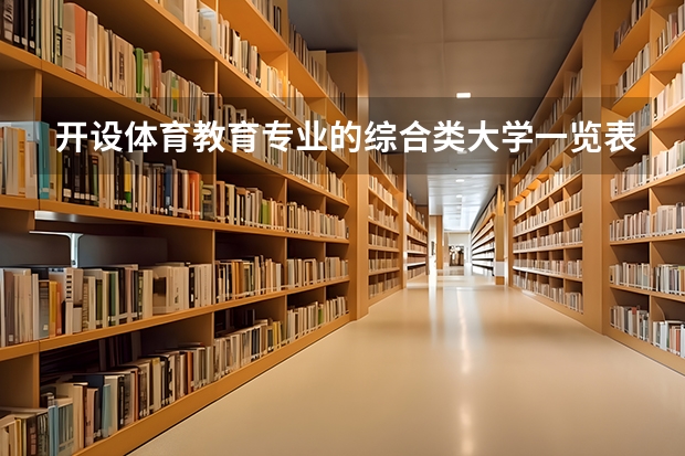 开设体育教育专业的综合类大学一览表