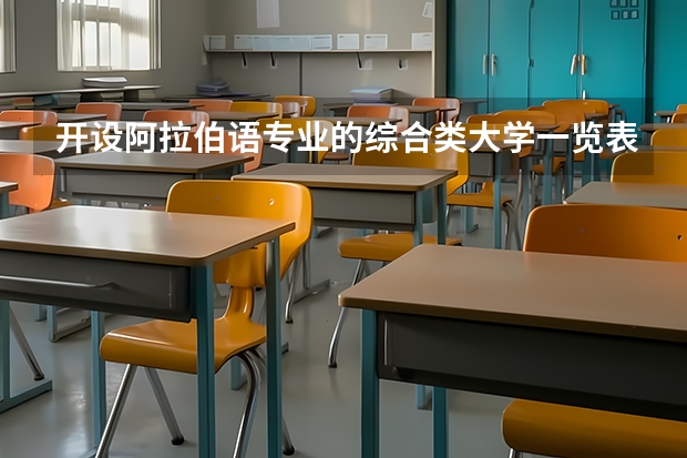 开设阿拉伯语专业的综合类大学一览表