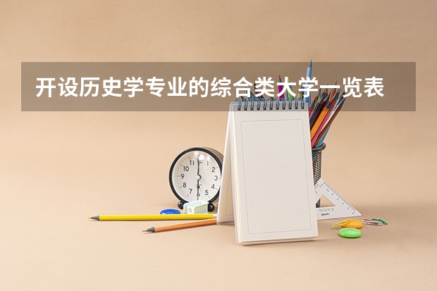 开设历史学专业的综合类大学一览表