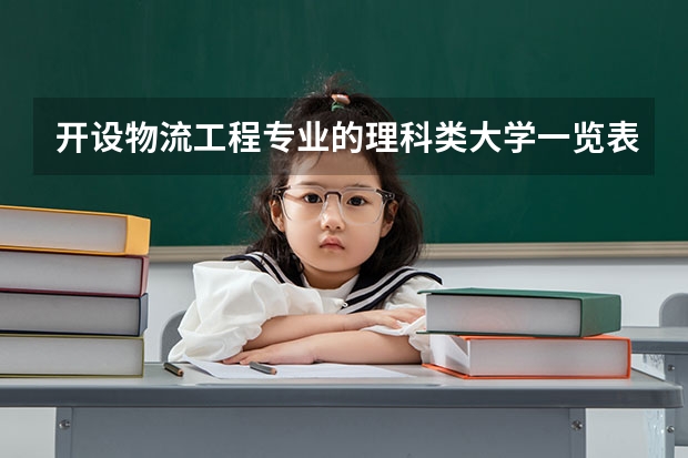 开设物流工程专业的理科类大学一览表
