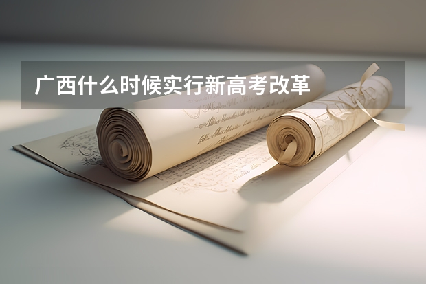 广西什么时候实行新高考改革