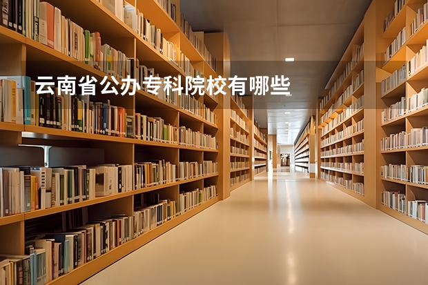 云南省公办专科院校有哪些