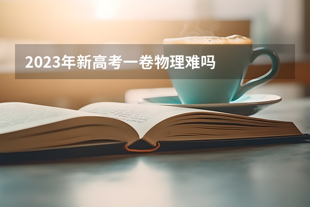 2023年新高考一卷物理难吗