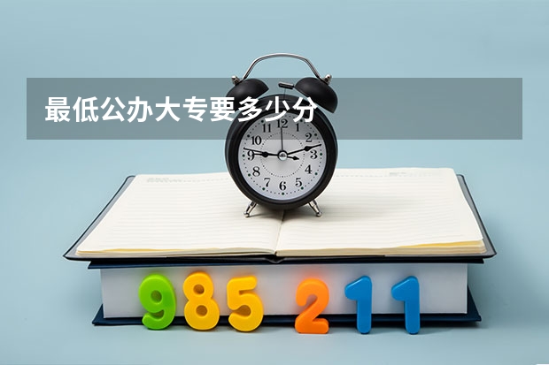 最低公办大专要多少分