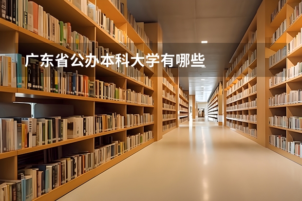 广东省公办本科大学有哪些