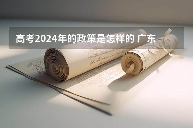 高考2024年的政策是怎样的 广东省2024新高考政策