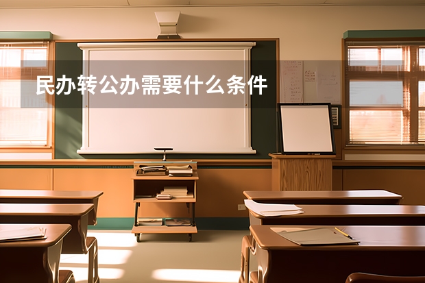 民办转公办需要什么条件