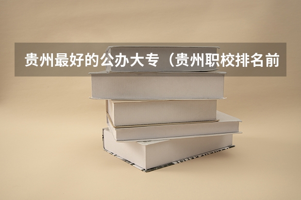 贵州最好的公办大专（贵州职校排名前十名学校最好的大专）
