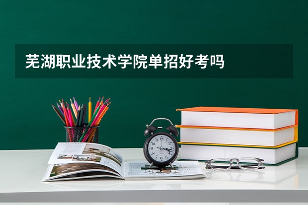 芜湖职业技术学院单招好考吗