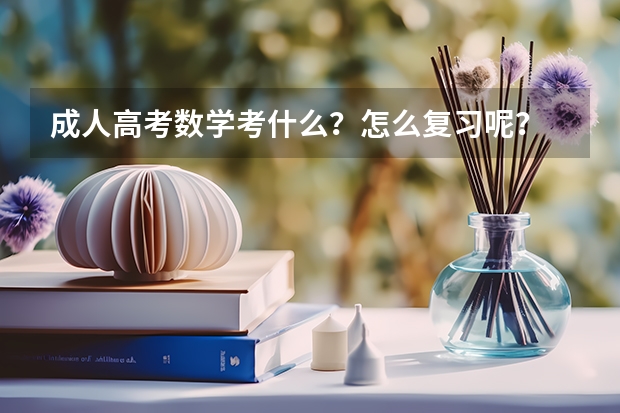 成人高考数学考什么?怎么复习呢?